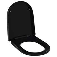  Soft-close Toilet Seat with Quick-release Design Black