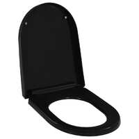  Soft-close Toilet Seat with Quick-release Design Black