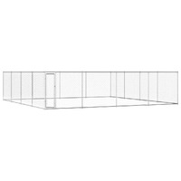  Outdoor Dog Kennel Galvanised Steel 760x760x185 cm