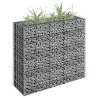  Gabion Raised Bed Galvanised Steel 90x30x90 cm