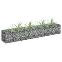  Gabion Raised Bed Galvanised Steel 180x30x30 cm