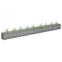  Gabion Raised Bed Galvanised Steel 360x30x30 cm