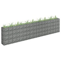  Gabion Raised Bed Galvanised Steel 360x30x90 cm