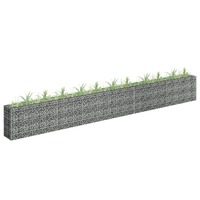  Gabion Raised Bed Galvanised Steel 450x30x60 cm