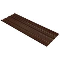  Roof Panels 12 pcs Galvanised Steel Brown