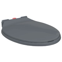  Soft-Close Toilet Seat Quick Release Grey Oval