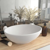  Luxury Basin Oval-shaped Matt White 40x33 cm Ceramic