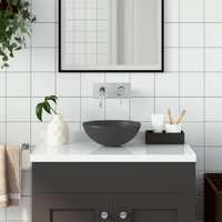  Bathroom Sink Ceramic Dark Grey Round