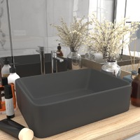  Luxury Wash Basin Matt Dark Grey 41x30x12 cm Ceramic