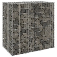  Gabion Wall with Covers Galvanised Steel 100x60x100 cm