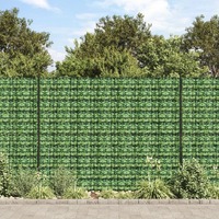  Garden Privacy Screens 4 pcs PVC 35x0.19 m Green