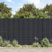  Garden Privacy Screens 4 pcs PVC 35x0.19 m Matte Dark Grey