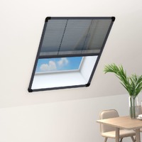  Plisse Insect Screen for Windows Aluminium Anthracite 60x80 cm