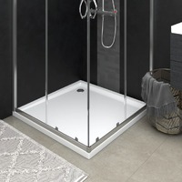  Square ABS Shower Base Tray White 80x80 cm
