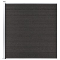  Fence Panel WPC 175x186 cm Black