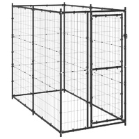 Outdoor Dog Kennel Steel 110x220x180 cm