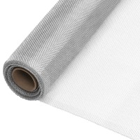  Mesh Screen Aluminium 80x1000 cm Silver