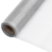  Mesh Screen Aluminium 80x2000 cm Silver