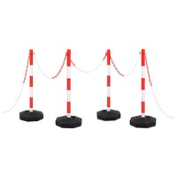  Chain Post Set with 10 m Plastic Chain