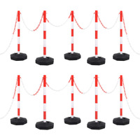  Chain Post Set with 10 m Plastic Chain