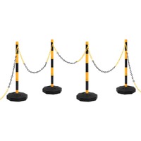  Chain Post Set with 10 m Plastic Chain