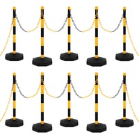  Chain Post Set with 10 m Plastic Chain