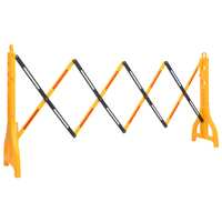  Folding Traffic Barrier Yellow and Black 250x38x96 cm