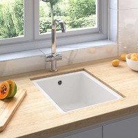  Kitchen Sink with Overflow Hole White Granite