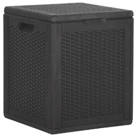  Garden Storage Box 90L Black PP Rattan