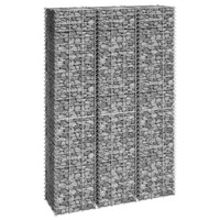  Gabion Raised Beds 3 pcs 30x30x150 cm Iron