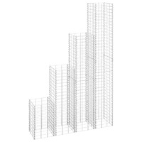  Gabion Raised Beds 4 pcs 30x30x50/100/150/200 cm Iron