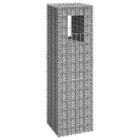  Gabion Basket Post 40x40x140 cm Iron