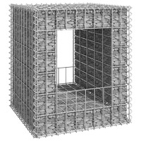  Gabion Basket Post 50x50x60 cm Iron