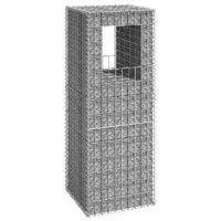  Gabion Basket Post 50x50x140 cm Iron
