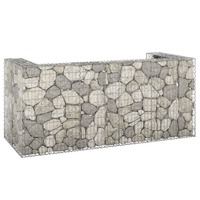  Gabion Wall for Garbage Bins Galvanised Steel 254x100x110 cm