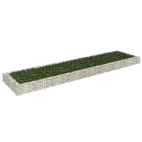  Gabion Raised Bed Galvanised Steel 400x100x20 cm