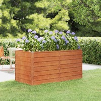  Garden Raised Bed Rusty 160x80x77 cm Corten Steel