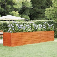 Garden Raised Bed Rusty 400x80x77 cm Corten Steel