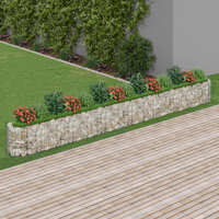  Gabion Raised Bed Galvanised Iron 540x50x50 cm