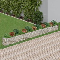 Gabion Raised Bed Galvanised Iron 610x50x50 cm