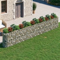 Gabion Raised Bed Galvanised Iron 610x50x100 cm
