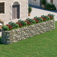  Gabion Raised Bed Galvanised Iron 600x100x100 cm