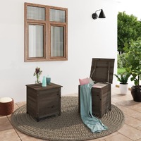  Outdoor Cushion Box Anthracite 50x50x56 cm Solid Wood Fir
