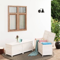  Outdoor Cushion Box White 150x50x56 cm Solid Wood Fir