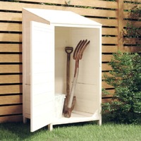  Garden Shed White 55x52x112 cm Solid Wood Fir