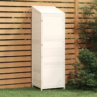 Garden Shed White 55x52x174.5 cm Solid Wood Fir