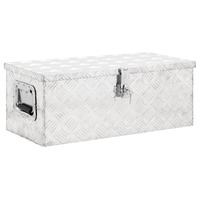  Storage Box Silver 70x31x27 cm Aluminium