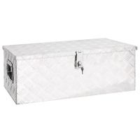  Storage Box Silver 80x39x30 cm Aluminium