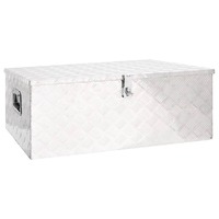  Storage Box Silver 100x55x37 cm Aluminium