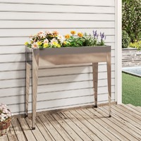  Garden Planter 100.5x40.5x90 cm Galvanised Steel